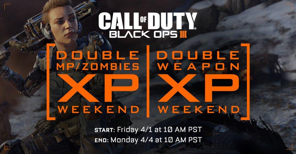 More information about "Double XP + Double Weapon XP Coming This Weekend"